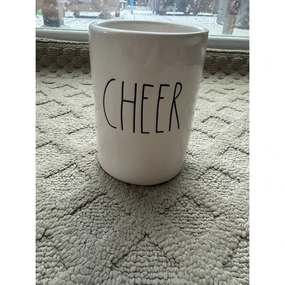 RAE DUNN CHEER ORGANIZER / HOLDER LARGE LETTERS ARTISAN FARMHOUSE IVORY